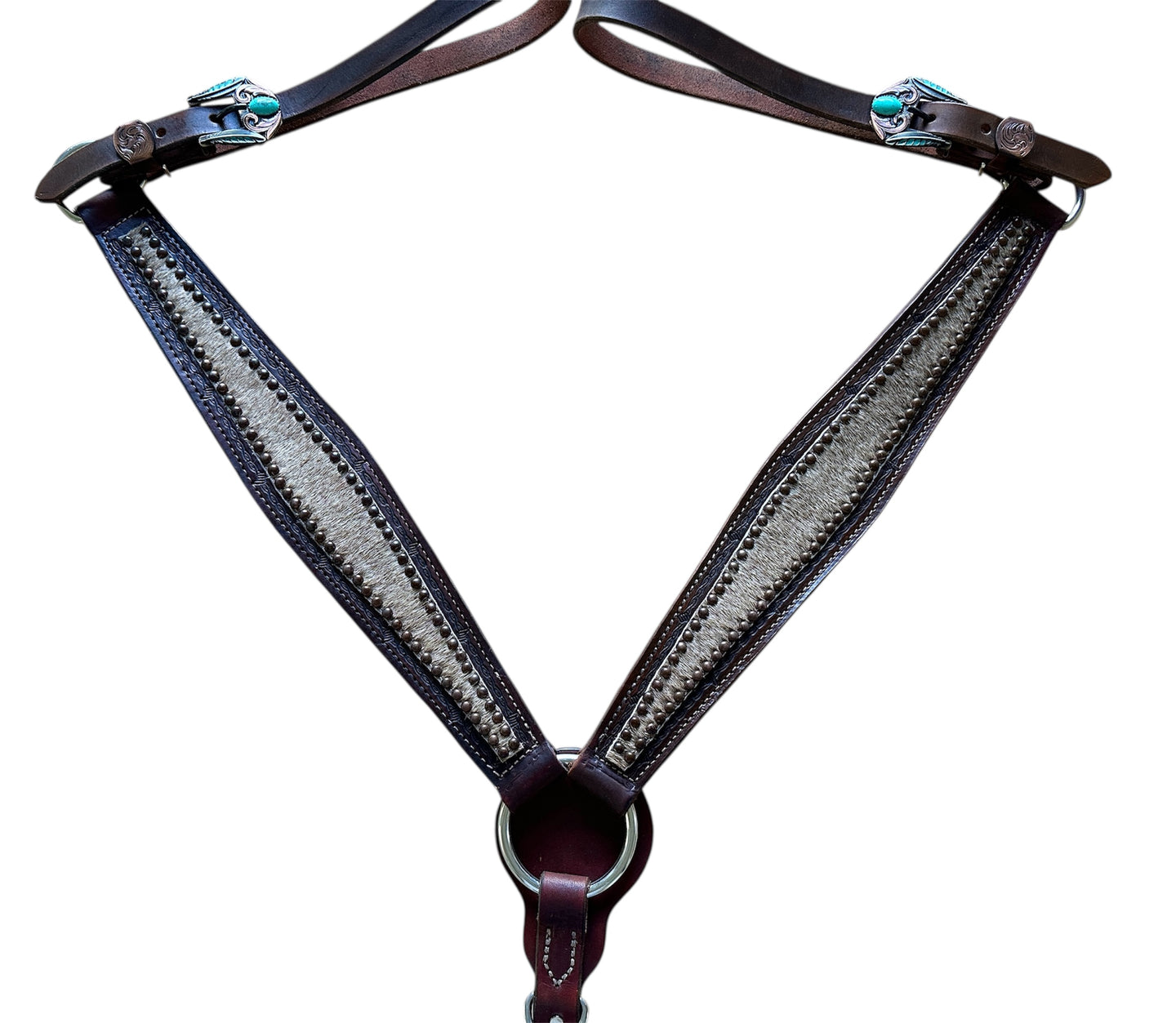 Hair on Hide Breast Collar