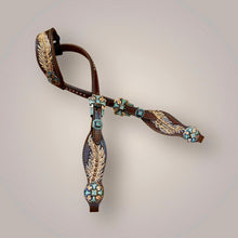 Hand Tooled Feather Single Ear