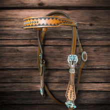 Hand Stamped Browband Headstall