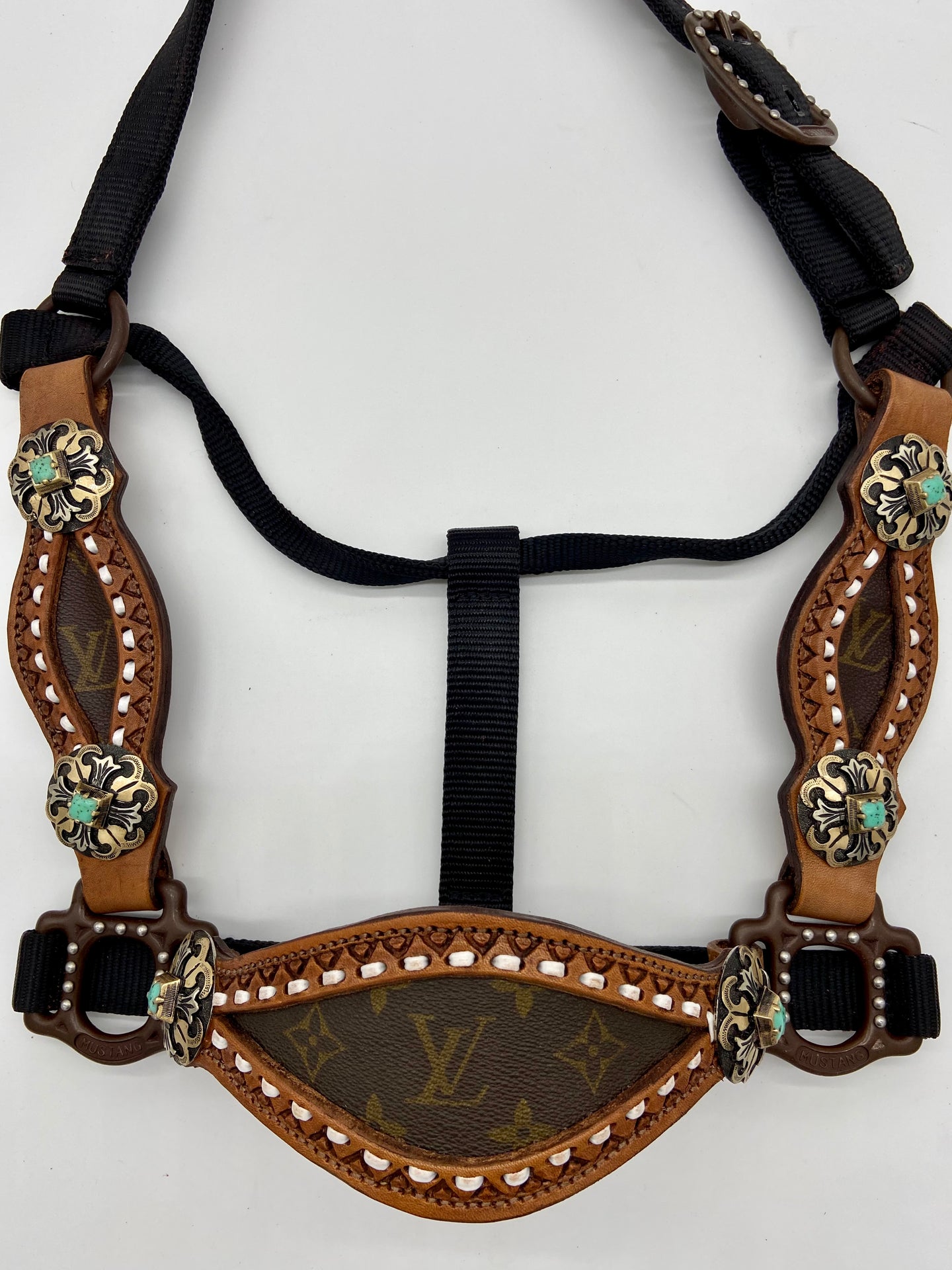 Custom Made Louis Vuitton LV Print Bronc Nose Halter  Horse accessories, Western  horse tack, Horse halters